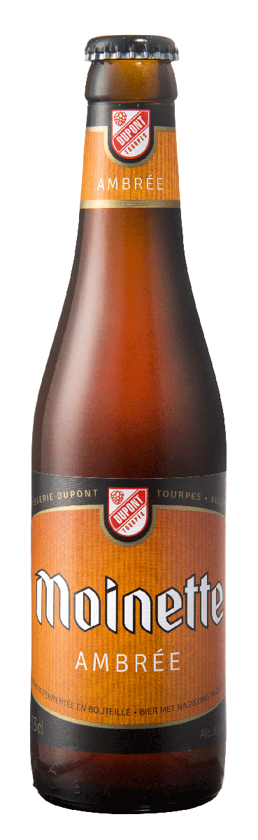 5410702001383 Moinette Ambrée 33cl - Packshot officiel bouteille haute définition Brasserie Dupont